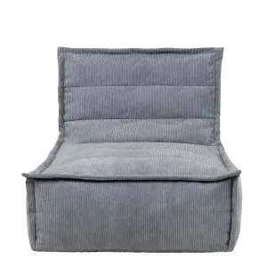 icon Otto Charcoal Grey Corduroy Lounger Set of 4 Bean Bag Chair