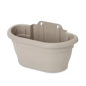 Blooma Florus Taupe Plastic Oval Trough (H)18cm (W)30cm