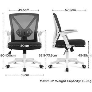 Mesh Office Chair White / Full Gray