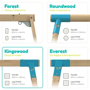 TP Kingswood Triple Swing Squarewood Set - FSC certified