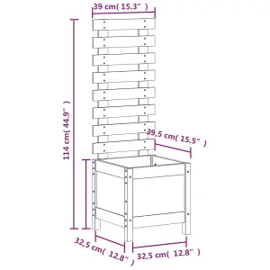 Berkfield Garden Planter with Rack 39x39.5x114 cm Solid Wood Douglas