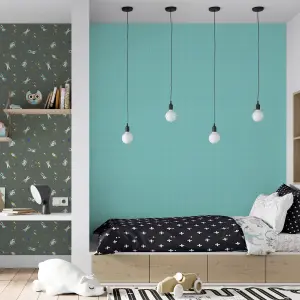 Galerie Great Kids Turquoise Smooth Glitter Mini Dots Wallpaper Roll