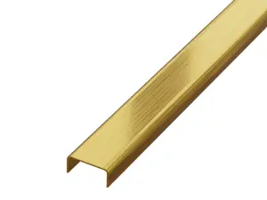 ILCOM decorative profile C 10mm x 2700mm x 0.65mm Gold Brushed Stainless Steel