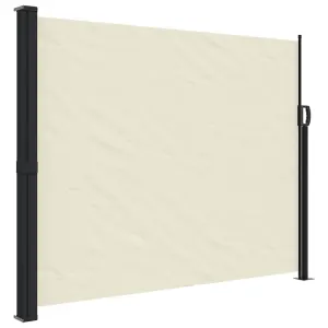 Berkfield Retractable Side Awning Cream 160x500 cm