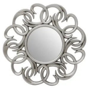 Interiors by Premier Adelere Entwined Silver Swirl Wall Mirror