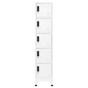 Berkfield Locker Cabinet White 38x40x180 cm Steel