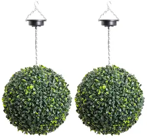 Artificial Topiary Ball Solar Powered LED The Big Buxus Ball 38cm