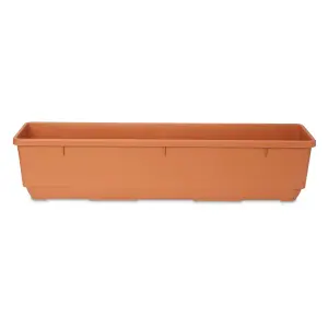 Verve Florus Brown Plastic Bell Rectangular Trough (H)20cm (W)20cm