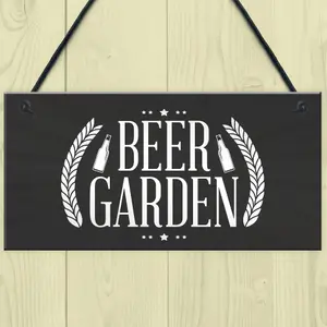 Red Ocean Garden Sign Shabby Chic Style Hanging Plaque Pub Bar Man Cave Friendship Gifts For Men