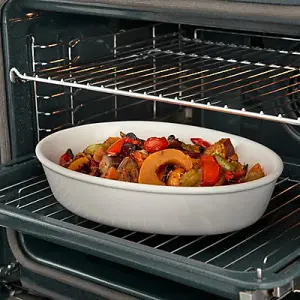 Cooke & Lewis CLPYSTa Built-in Single Pyrolytic Oven - Brushed black & grey stainless steel effect