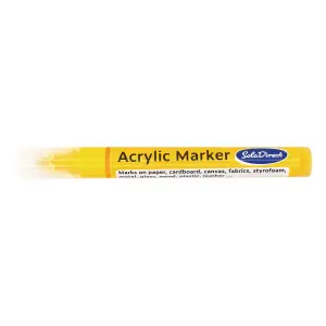 Acrylic Paint Marker Pen Permanent for Stone Leather Fabric Plastic (Yellow)