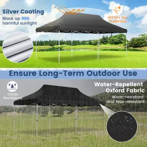 Costway 3M x 6M Pop-up Canopy Tent Folding Instant Sun Shelter w/ Carrying Bag