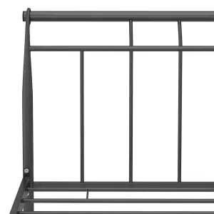 Berkfield Bed Frame Black Metal 120x200 cm