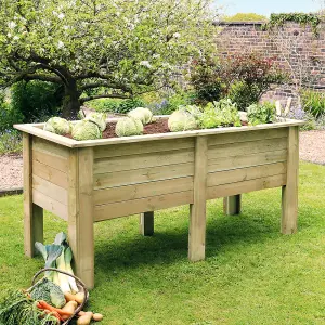 Zest Wooden Deep Root Planter Raised Vegetable Flower Bed Garden 1.8m