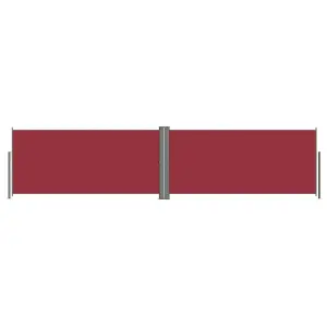 Berkfield Retractable Side Awning Red 140x600 cm