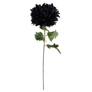 Leaf 95cm Black Chrysanthemum Bundle Glass Ball Vase