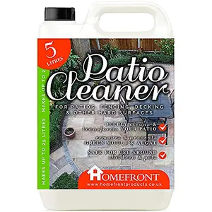 Homefront Patio Cleaner - Concentrated Formula to Remove Dirt, Grime, Mould and Algae - Easy to Use Fluid (5 Litres)