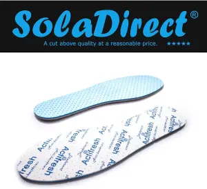 Anti Bacterial Shoe Insoles Anti Odour Active Fresh Soft Comfort Breathable Shoe Inserts (Size 3 UK / 36 EU)