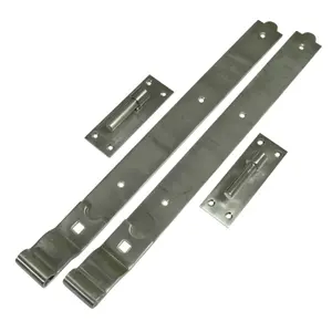 Hook and Band Gate Hinges Stainless Steel 18" (Cranked Door Shed Pair)