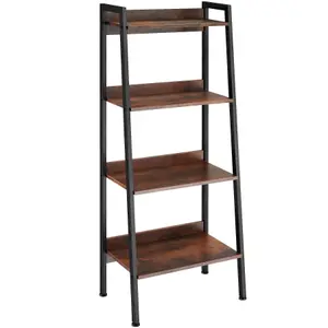 Shelving Unit Chatham - industrial style, free-standing, with up to 5 tiers - Industrial wood dark, rustic