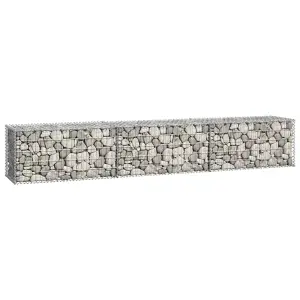 Berkfield Gabion Wall with Covers Galvanised Steel 300x50x50 cm