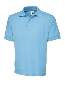 Uneek - Unisex Premium Poloshirt - 50% Polyester 50% Cotton - Sky - Size 4XL