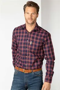 Rydale Men's Country Checked Shirt - Wetwang - Navy/Red M