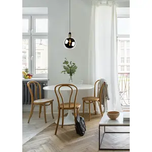 Lucide Julius Vintage Pendant Light 28cm - 1xE27 - Smoke Grey