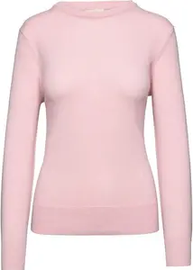 House Of Bruar Ladies Merino Crew Neck - Soft Pink