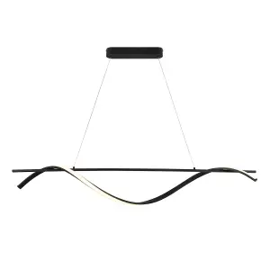 Luminosa Boa Integrated Led Pendant Ceiling Light Matt Black 3000K 1350Lm