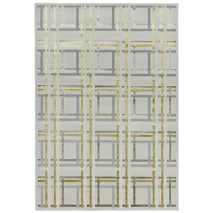 Abstract Geometric Modern Striped Tartan Easy to clean Rug for Bed Room Living Room and Dining Room-240cm X 340cm