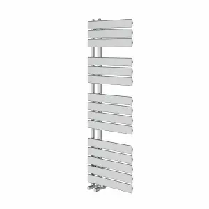 Rinse 1380x500mm Flat Panel Bathroom Heated Towel Rail Radiator Chrome