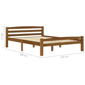 Berkfield Bed Frame Honey Brown Solid Pinewood 120x200 cm