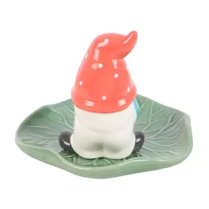 Something Different Gonk Lily Pad Incense Holder White/Green/Red (One Size)