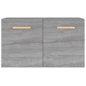 Berkfield Wall Cabinet Grey Sonoma 60x36.5x35 cm Engineered Wood