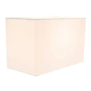 Contemporary and Stylish White Linen Fabric Rectangular Lamp Shade