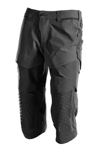 Mascot Customized Craftsmen's 3/4 Trousers with Kneepad Pockets - Black   (31.5) (Leg Length - Regular)