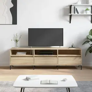 Berkfield TV Cabinet Sonoma Oak 150x30x44.5 cm Engineered Wood