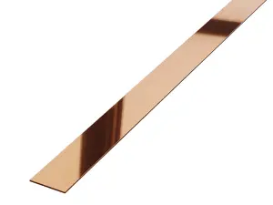 ILCOM decorative profile I 28mm x 2440mm x 0.65mm Copper Polished Stainless Steel