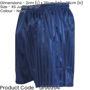 XS - NAVY Junior Sports Continental Stripe Training Shorts Bottoms - Football