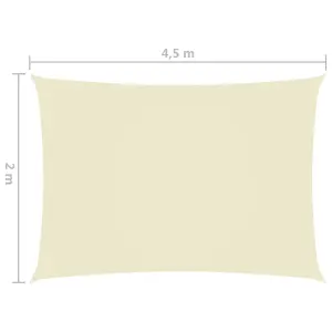 Berkfield Sunshade Sail Oxford Fabric Rectangular 2x4.5 m Cream