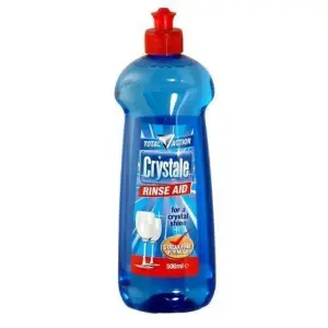 Crystale Total Action Dishwasher Rinse Aid - Streak Free Formula - 500ml (Pack of 12)