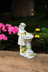 Solar Fairy with Fountain Garden Ornament