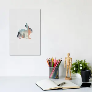 Pastel Rabbit by Orara Studio - Wrapped Canvas Gallery-Wrapped Canvas Giclée 30.48cm H x 20.32cm W x 1.91cm D