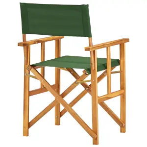 Berkfield Director's Chairs 2 pcs Solid Acacia Wood Green