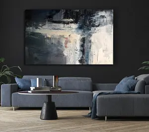 The Line Of Black Canvas Print Wall Art - Medium 20 x 32 Inches