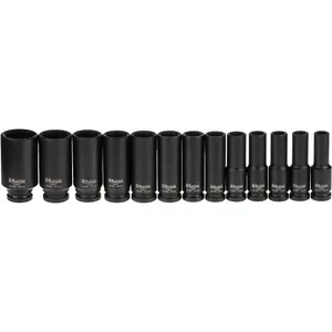 RICHMANN Heavy duty 1/2" deep impact socket set 13 pcs, hex, CrM steel (C4027)