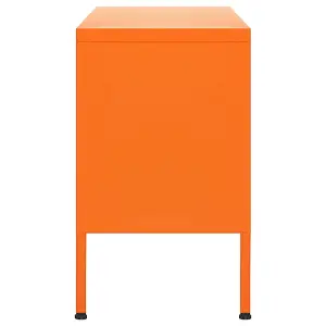 Berkfield TV Cabinet Orange 105x35x50 cm Steel