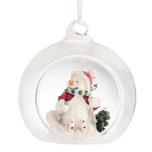 Skiing Snowman Hanging Figurine Ornament