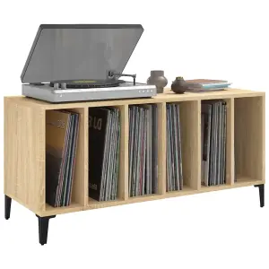 vidaXL Record Cabinet Sonoma Oak 100x38x48 cm Engineered Wood